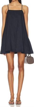 Bondi Born Leiden Flared Mini Dress In Navy