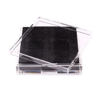 Posh Trading Company Placebox Clear - Faux Python Black in Brown | Size: 6 Pack