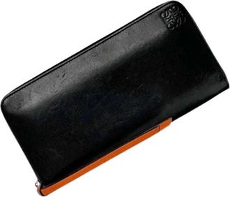 Loewe Pre-owned Long wallet (bi-fold) - Dames - Vintage Accessoires - Zwart - ONE Size - Leer - Vintage