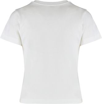 Moncler Womens T-Shirt Crew Neck White Cotton T-Shirts & Jerseys