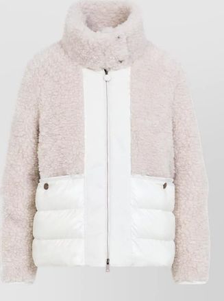 Moncler quilted faux fur down jacket