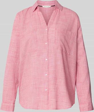 Tom Tailor Regular Fit Hemdbluse aus reiner Baumwolle in Pink, Gr&ouml;&szlig;e 34