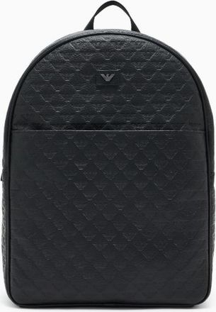 Emporio Armani Logo-Lederrucksack