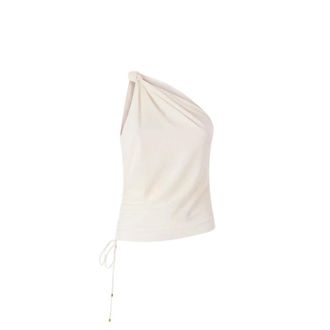 Pinko Pinko, Dames, Tops, Wit, Maat: XS Zijde