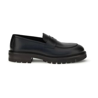 Ferragamo Penny Loafers - Heren - Schoenen - Zwart - Maat: 42 1/2 EU Leer