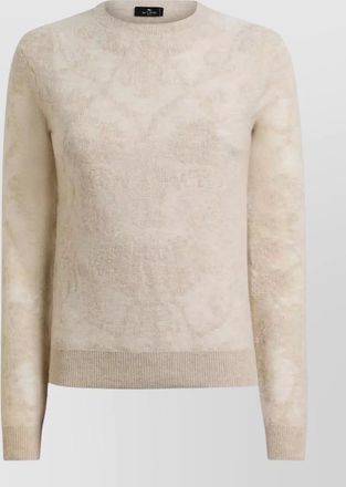 Etro wool crewneck long-sleeve sweatshirt