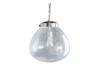 PIB Lámpara colgante de metal y vidrio soplado transparente