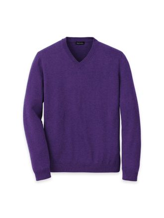 Paul Fredrick Supima Cotton V-neck Sweater