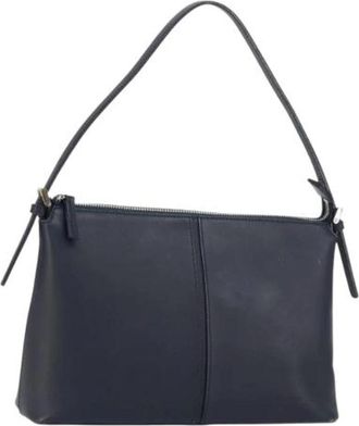 Burberry Pre-owned Leren Schoudertas - Dames - Vintage Schoudertas - Blauw - ONE Size - Leer - Vintage