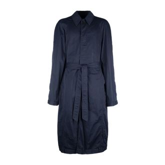 Balenciaga Heren, Mantels, Blauw, Maat: S Katoen