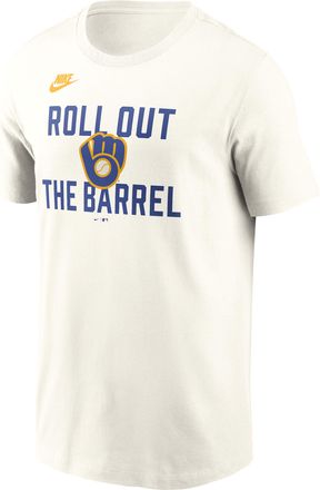 Nike Milwaukee Brewers Cooperstown 70s Inspired Nike Mens MLB T-Shirt in Brown | N19911KMIB-9V0