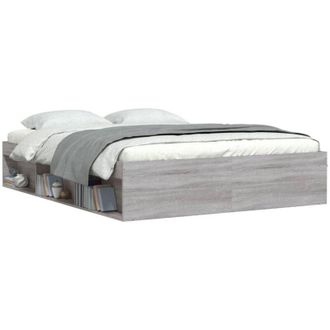 vidaXL Estructura De Cama Sonoma Gris 160x200 Cm Vidaxl