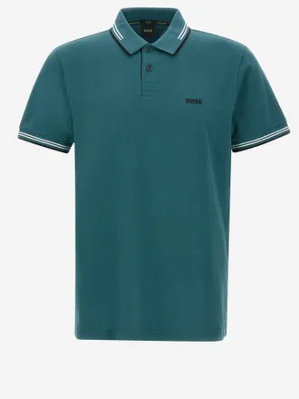 HUGO BOSS Stretch-Baumwoll-Poloshirt mit Logo