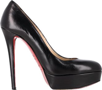 Christian Louboutin Pre-owned Womens Bianca 120 Pumps in Black Leather - Size 37.5 EU/IT