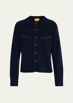 Guest In Residence Cashmere Crop Western Shirt