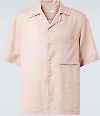 Loro Piana Camicia bowling Federico in lino
