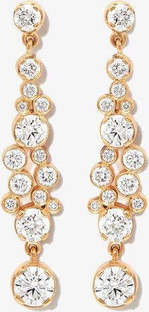Sophie Bille Brahe 18K Yellow Gold Splash Diamond Drop Earrings - Womens - Diamond/18kt Yellow Gold