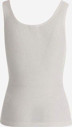 Chlo&eacute; Womens Cotton Tank Top With Logo White Shell
