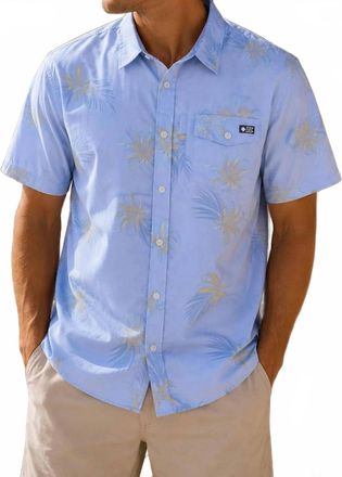 Salty Crew Weekender Short Sleeve Tech Woven Shirt In Light Blue