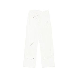 Blumarine Wide Trousers, female, White, Size: 2XS Wide Trousers