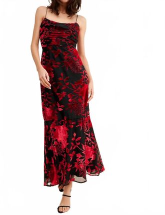 Hutch Tylia Sleeveless Ruched Maxi Dress In Black