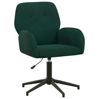 vidaXL Silla De Escritorio Giratoria 54 X 55 X 90 Cm Verde Oscuro Vidaxl
