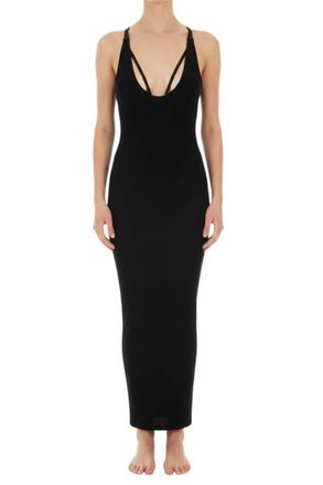 Dsquared2 Black V Neck Maxi Dress