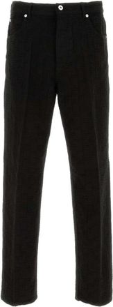 Ferragamo Zwarte katoenen broek - Heren - Regular Fit Jeans - Zwart - S - Katoen - Jeans