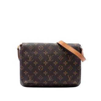 Louis Vuitton Pre-owned Musette Tango - Dames - Pre-owned - Bruin - Maat: ONE Size Leer