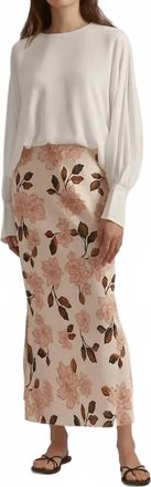 Favorite Daughter Josie Floral Maxi Skirt In Bare Roses