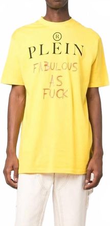 Philipp Plein Graphic T-Shirt In Yellow