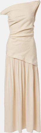 Faithfull The Brand Roma asymmetric linen maxi dress