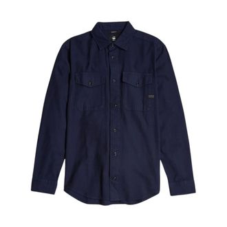 G-Star Marine Slim Shirt - Heren - Casual Overhemden - Blauw - S - Katoen - Overhemden