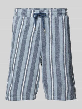 Lindbergh Lindbergh Bermudas mit Streifenmuster in Marine, Gr&ouml;&szlig;e XXL