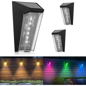 OEM Juego De 2 Luces Led Solares Para Exteriores, De Montaje En Pared, Impermeables, 5 Modos, Luz Blanca C&aacute;lida, Para Jard&iacute;n, Valla, Patio, Escaleras