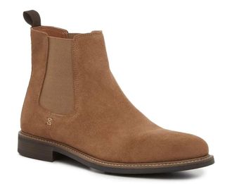 Crown Vintage Mens Crown Vintage Lanbart Boots Brown Suede Pull On Ankle Chelsea HAWK1683