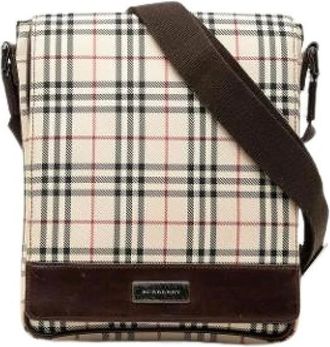 Burberry Borsa a tracolla Pre-owned in tela - - Pre-owned - Donna - Beige - ONE SIZE