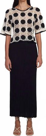 Eleven Six Cotton Rib Knit Tube Midi Skirt In Black