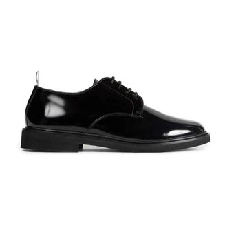 Thom Browne Gepolijste Kalfsleren Uniformschoen - Heren - Nette schoenen - Zwart - 39 EU - Leer - Schoenen