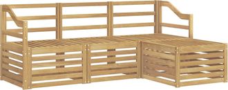 vidaXL Conjunto De Sof&aacute;s De Exterior 4 Uds. Blanco Vidaxl