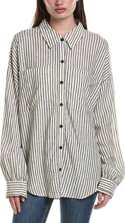 Saltwater Luxe Stripe Linen-Blend Top