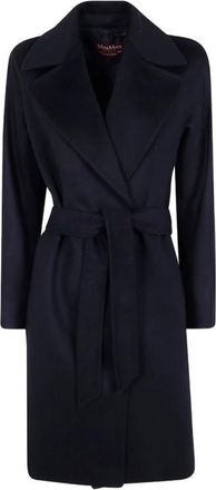 Max Mara Dravenna Mantel met ceintuur - Dames - Mantels - Zwart - Maat: XS Zijde