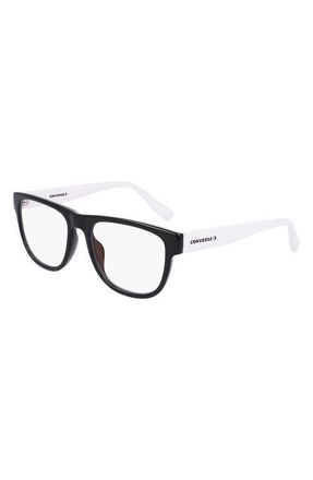 Converse 52mm Rectangular Blue Light Blocking Reading Glasses in Black at Nordstrom