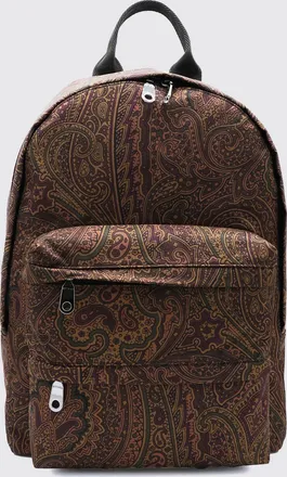 Etro Arnica Paisley Print Nylon Backpack with Pegaso Logo