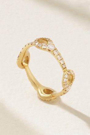 Melissa Kaye Anello In Oro 18 Carati Con Diamanti Lola Needle Small