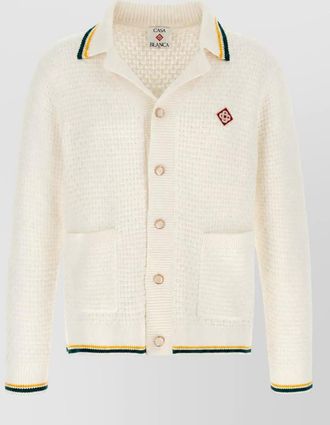 Casablanca cotton ribbed cardigan