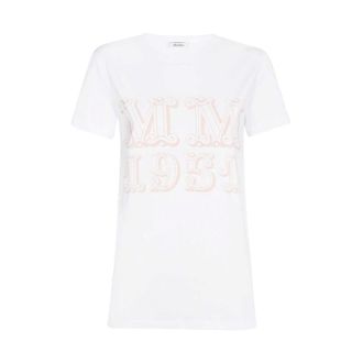 Max Mara Ribbed Cotton T-shirt with Front Print