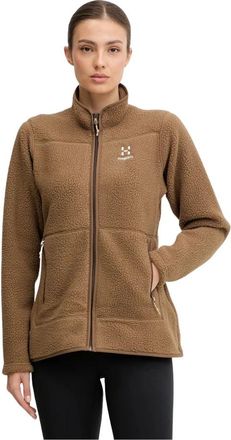 Hagl&ouml;fs Mossa Pile Jacket - Sweatshirts & Hoodies - Mujer - Marr&oacute;n - L
