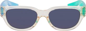 Nike Variant II 54mm Oval Sunglasses in Coconut Milk /Navy at Nordstrom
