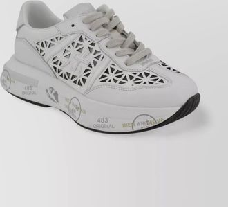 Premiata leather low-top sneakers